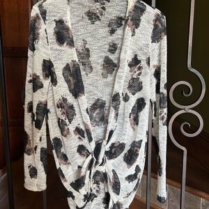 Leopard print lightweight cardigan, size small